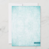 ティール（緑がかった色）グリッタールックバチェロレッテ招待状 招待状 (裏面)