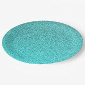 ティール（緑がかった色）グリッタールック紙プレート ペーパープレート (アングル)