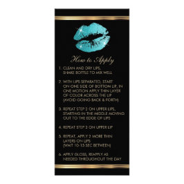 ティール（緑がかった色）グリッター口紅の説明 ラックカード