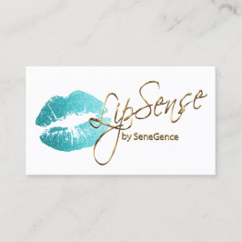 ティール（緑がかった色）グリッター口紅 名刺