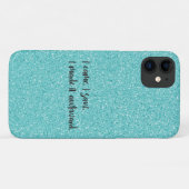 ティール（緑がかった色）グリッター私は厄介なiPhoneケースにした Case-Mate iPhoneケース (裏面(横))