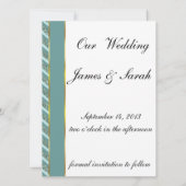 ティール(緑がかった色)グリッター セーブザデート (裏面)