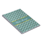 ティール（緑がかった色）グリッター ノートブック (右側)