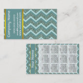 ティール(緑がかった色)グリッター 名刺 (正面/裏面)