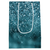 ティール（緑がかった色）グリッツグリッターグラム ミディアムペーパーバッグ (裏面)