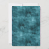 ティール（緑がかった色）グリッツグリッターグラム 招待状 (裏面)