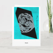 ティール（緑がかった色）グリーティングカード カード (裏面)