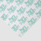 ティール（緑がかった色）グリーンおもしろいハッピーバースデーカスタムパーティー 薄葉紙 (詳細)