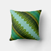 ティール(緑がかった色)グリーンとライム 鮮やか クッション (裏面)