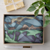 ティール（緑がかった色）グリーンイエローオレンジ金ゴールドレッド抽象芸術アートキ 薄葉紙 (ギフト)