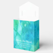 ティール(緑がかった色)グリーンウォーターカラーツリーオブライフバルミツワー フェイバーボックス (オープン)