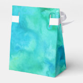 ティール(緑がかった色)グリーンウォーターカラーツリーオブライフバルミツワー フェイバーボックス (裏面サイド)