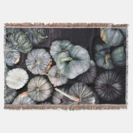 ティール（緑がかった色）グリーンカボチャ スローブランケット
