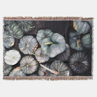 ティール（緑がかった色）グリーンカボチャ スローブランケット