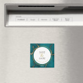 ティール(緑がかった色)グリーンキンツギゲードウェディングザデイト マグネット (インサイチュ (食洗機))