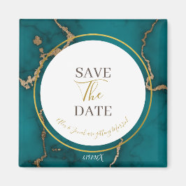 ティール（緑がかった色）グリーンキンツギゲードウェディングザデイト マグネット