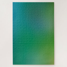 ティール（緑がかった色）グリーングラディエント新鮮なぼやけ《写真》ぼけ味ミニマル ジグソーパズル