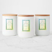 ティール（緑がかった色）グリーングラデーショングリッタースパークル製品ラベル フードラベル (ボトル)