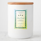 ティール（緑がかった色）グリーングラデーショングリッタースパークル製品ラベル フードラベル (正面)