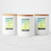 ティール（緑がかった色）グリーングリッター製品ラベルダイヤモンドロゴ フードラベル (ボトル)