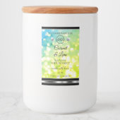 ティール（緑がかった色）グリーングリッター製品ラベルダイヤモンドロゴ フードラベル (正面)