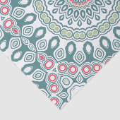 ティール(緑がかった色)&グリーングローバルスタイルメダリオン 薄葉紙 (詳細)