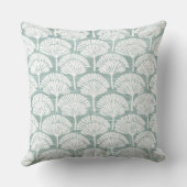 ティール（緑がかった色）グリーンコースト装飾用クッション クッション (裏面)