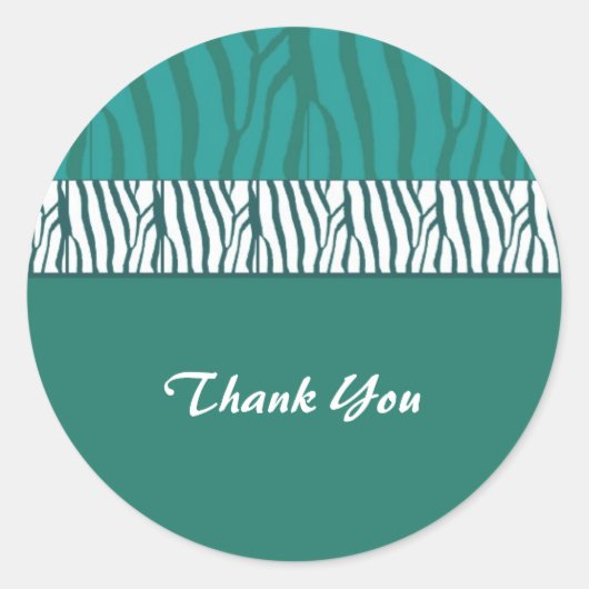 ティール（緑がかった色）グリーンサンキュー ラウンドシール (正面)