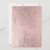 ティール(緑がかった色)グリーンサンゴバラ金ゴールドフローラスウィート16 招待状 (裏面)