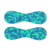 ティール（緑がかった色）グリーンシアン青ステンドグラス模様 野球ボール (パネル)