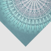 ティール(緑がかった色)グリーンシェブロンマンダラ 薄葉紙 (詳細)