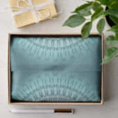 ティール(緑がかった色)グリーンシェブロンマンダラ 薄葉紙 (ギフト)