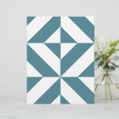 ティール（緑がかった色）グリーンジオメトリックデコキューブスクラップブック紙 (スタンド正面)