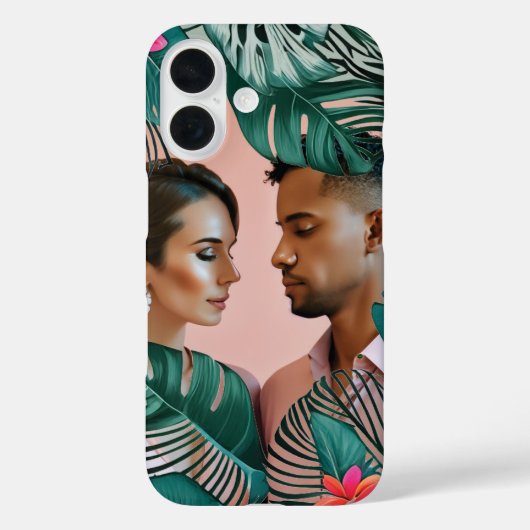 ティール(緑がかった色)グリーンジャングルズ離れトロピカルエレガンス写真 Case-Mate iPhoneケース (裏面)