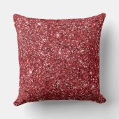 ティール（緑がかった色）グリーンスパークルグリッター クッション (裏面)