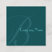 ティール（緑がかった色）グリーンツートーン スクエア名刺 (正面)