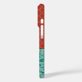 ティール（緑がかった色）グリーンテラコッタダマビクトリアンスクモロッコ Case-Mate iPhoneケース (裏面 / 左)