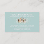 ティール（緑がかった色）グリーンデイジーペットシッター気にド獣医 名刺 (裏面)