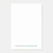 ティール(緑がかった色)グリーントレンディーモダンミニマルシンプルリスト ポストイット (正面)