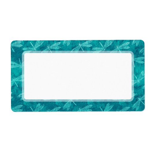 ティール（緑がかった色）グリーンドラゴンフライダンス自然恋人 ラベル (正面)