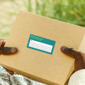 ティール（緑がかった色）グリーンビジネス出荷ラベル ラベル