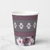 ティール（緑がかった色）グリーンプラムとピンク 紙コップ (裏面)