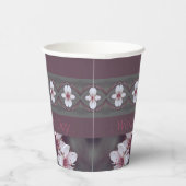 ティール（緑がかった色）グリーンプラムとピンク 紙コップ (右)