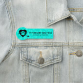 ティール（緑がかった色）グリーンベテリアンポープーハートステスコップペット 名札 (インサイチュ)