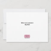 ティール（緑がかった色）&グリーンベビー傘 – シャワー招待状 招待状 (裏面)