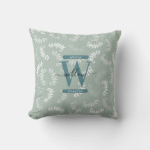 ティール（緑がかった色）グリーンボタニカルズ葉モノグラム