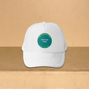 ティール(緑がかった色)グリーンラウンドビジネスブランドon Trucker Hat キャップ