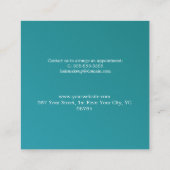 ティール（緑がかった色）グリーンリップ美しいサロン割引カード 割引カード (裏面)