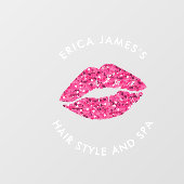 ティール（緑がかった色）グリーンリップ美しいサロン ウィンドウサイン (シート)