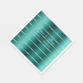 ティール（緑がかった色）グリーンリ結婚ボンブライダルシャワー スタンダードランチョンナプキン (角)